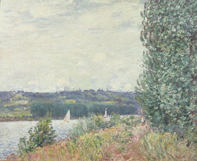 The Seine at Bouille, a Gust of Wind by Alfred Sisley